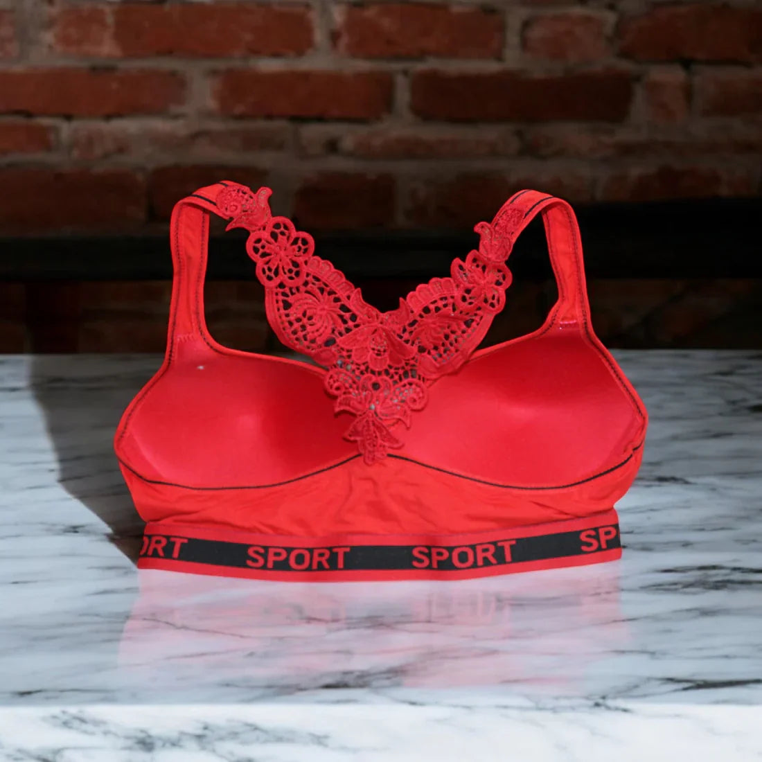 Premium Padded Sports Bralette with Stylish Butterfly Designer Back